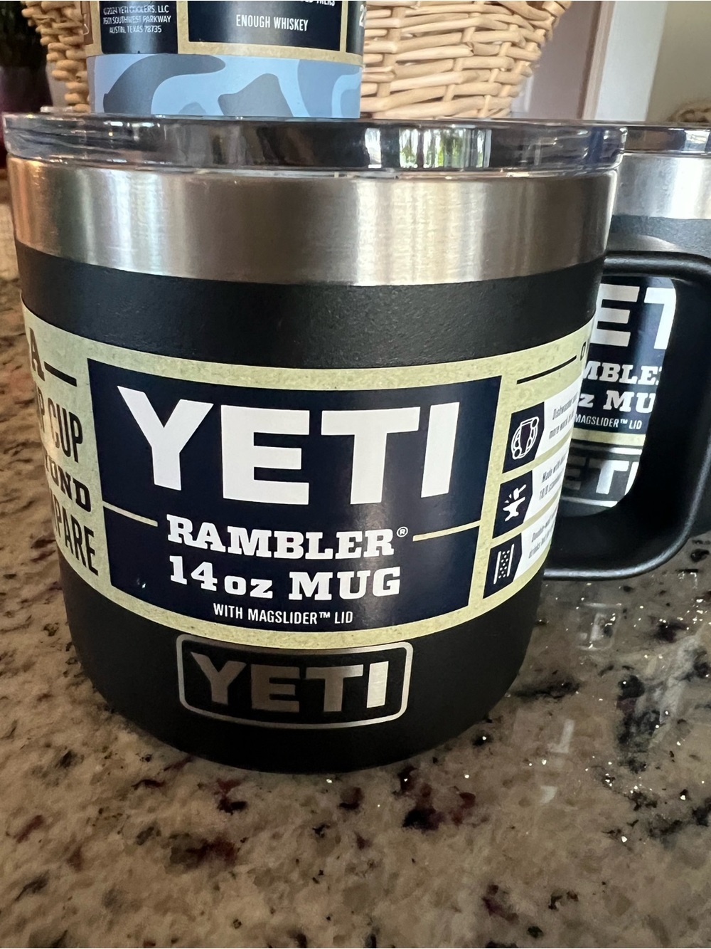 Yeti Black 14-oz Insulated Mug with Silver Rim Mahler